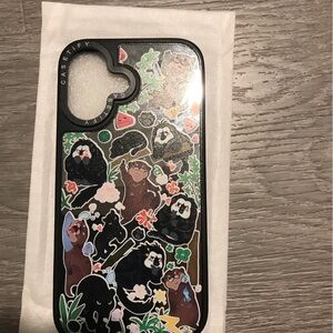 Casetify Black Sticker Collage Bear iPhone Case